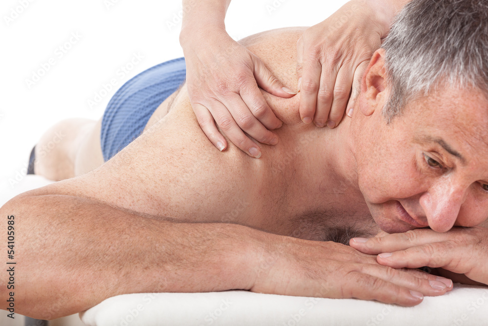 Senior man at the massage Senior man at the massage