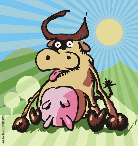tired cow