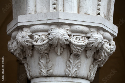 Venice - the capitals of the columns of the Ducal Palace