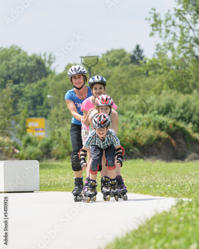 Obraz na płótnie Inline-Skating zu viert