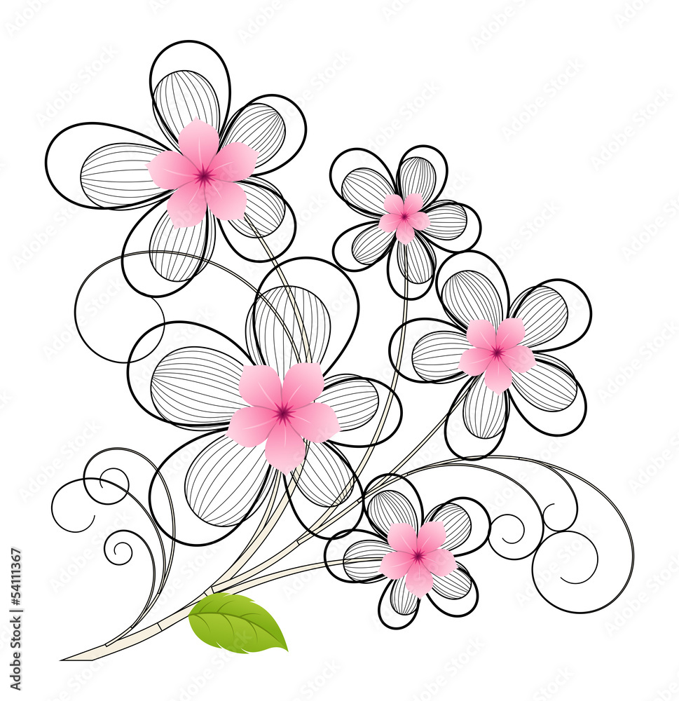 Obraz premium Vintage Flower Design