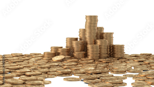 Concept with golden coins