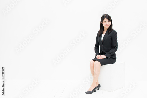 asian businesswoman sitting