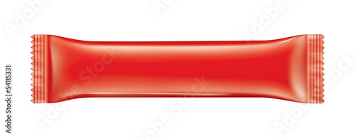 Obraz na płótnie Chocolate bar package red w salonie