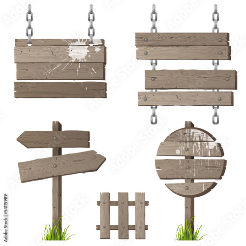 Wooden signs