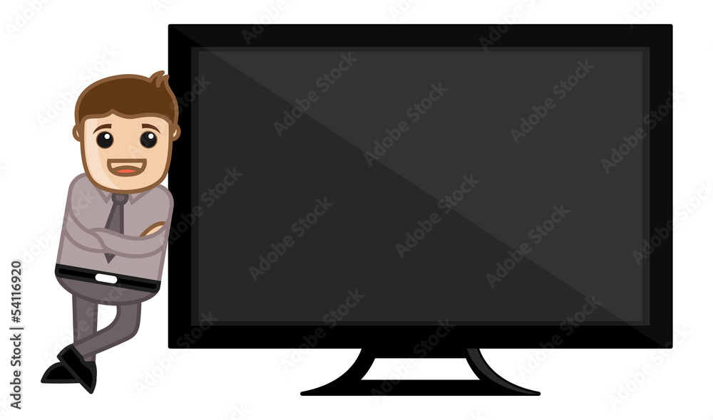 Assistance Character - Office Character - Vector Illustration