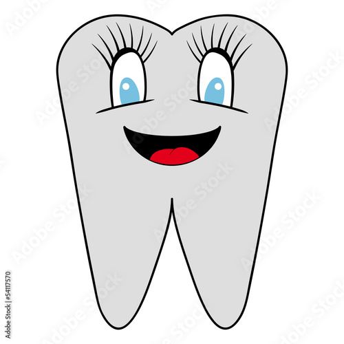 smiling tooth. vector