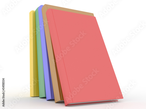 Stack of books isolated on white