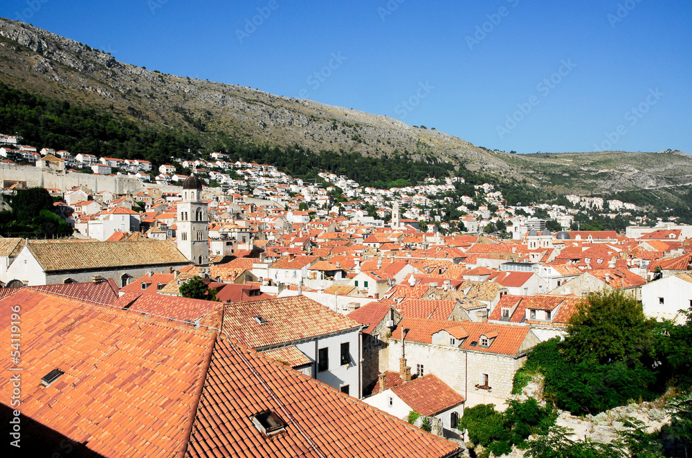 Panoramic view of Dubrovnik (Croatia)