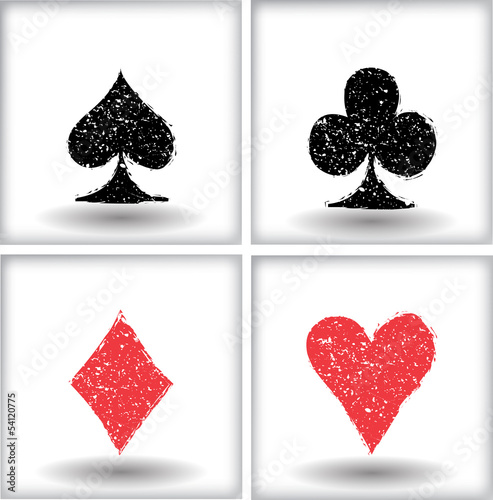 Playing cards symbol background