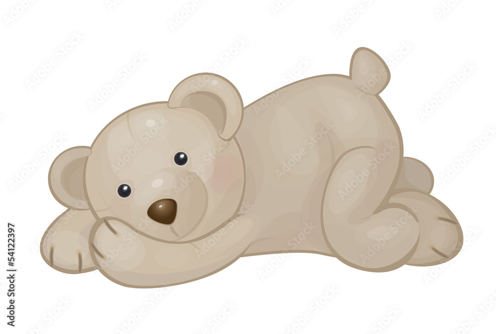 Vector of cute bear isolated.