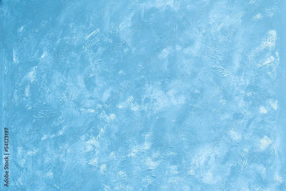 Obraz premium Blue cement wall with painted brush texture