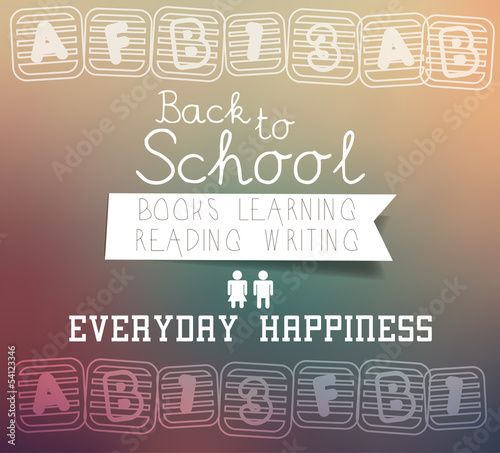 Back to school - blurred background