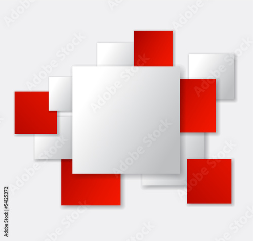 Red and white banner