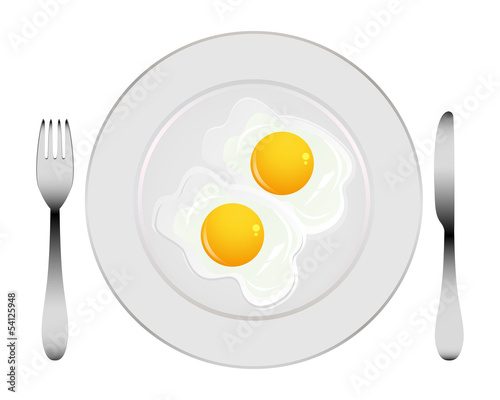 plate with eggs