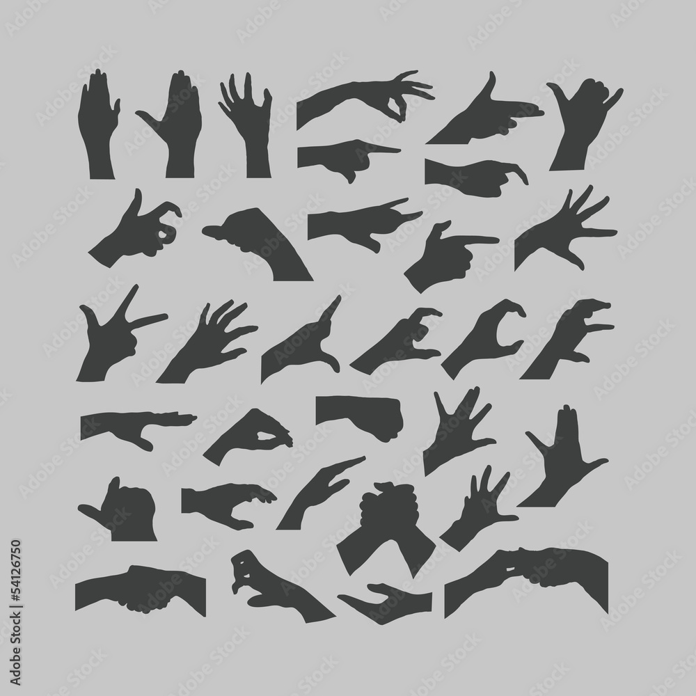 Hands icons Hands icons