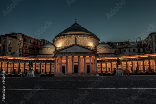 Naples, nocturne Square of the Plebiscite