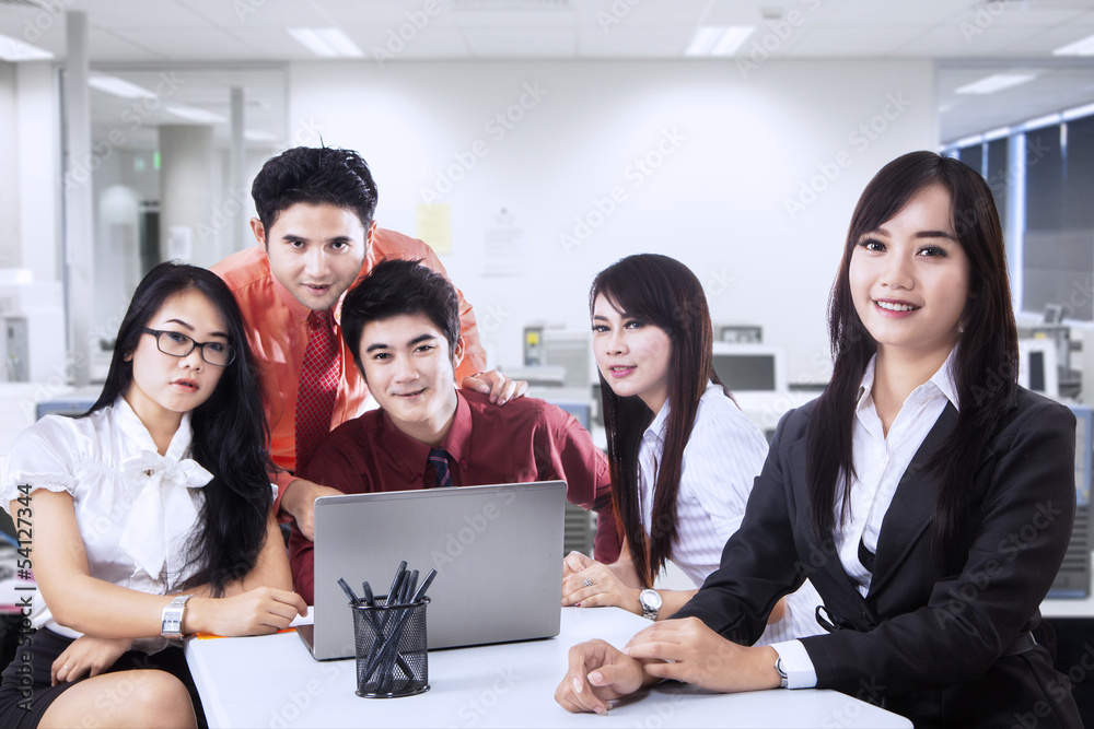 Business manager and team in office Business manager and team in office