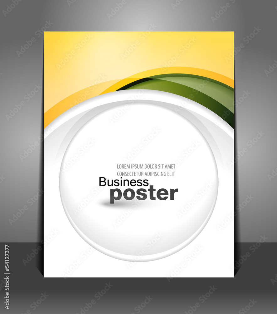 Naklejka premium Stylish presentation of business poster. Design layout template