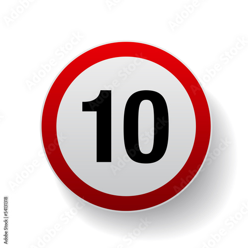 Speed sign - Number ten button