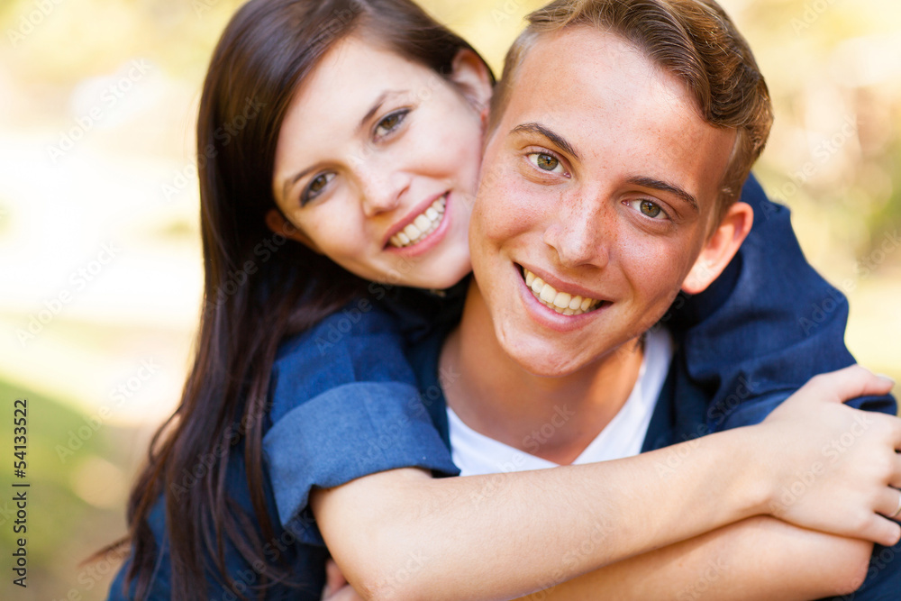 teenage couple enjoying summer day teenage couple enjoying summer day
