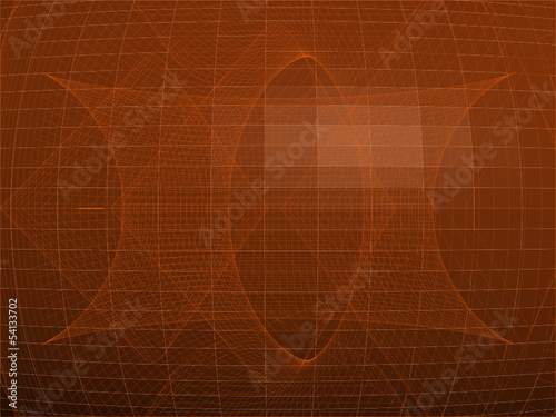 Abstract Wire Net Structure Vector