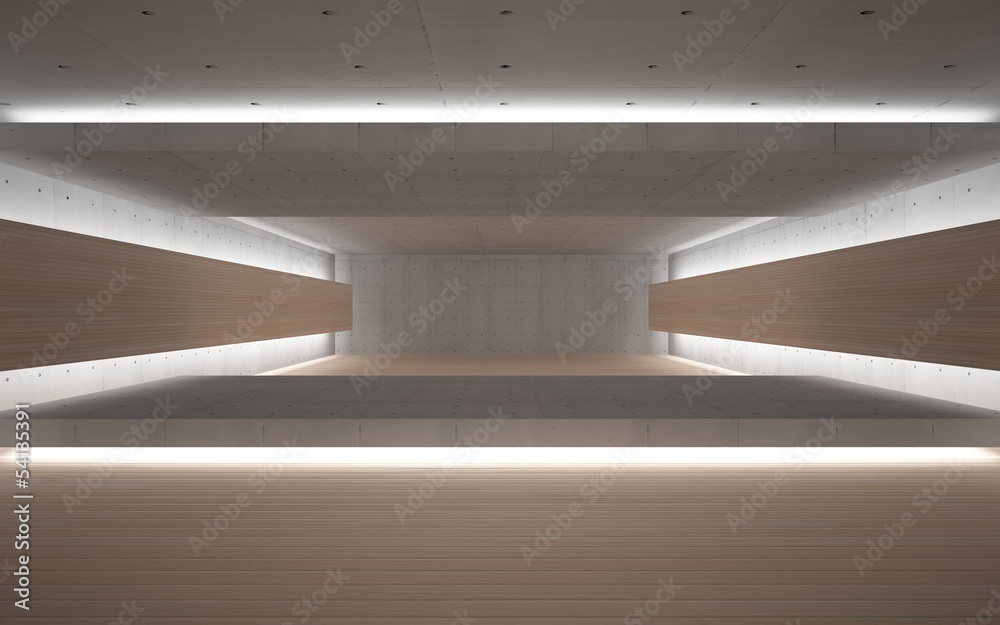 Obraz premium Abstract geometric background of the concrete and wood