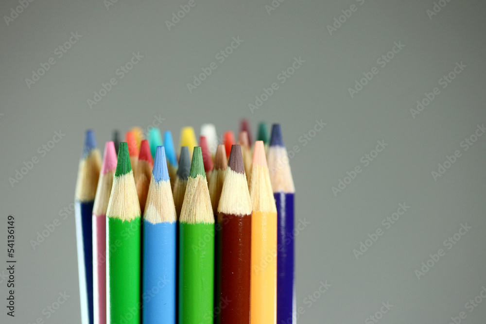 School Colored Pencils With Extreme Depth of Field School Colored Pencils With Extreme Depth of Field