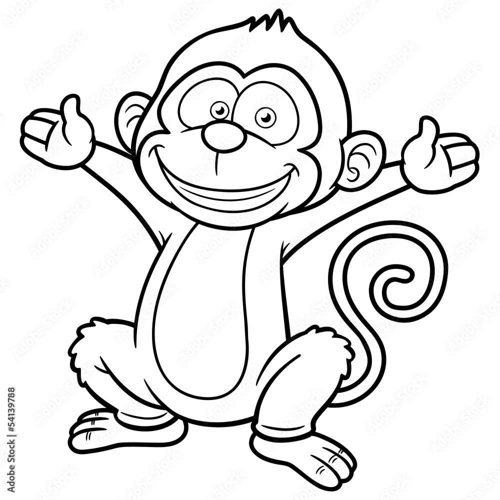 Vector illustration of Cartoon Monkey Vector illustration of Cartoon Monkey