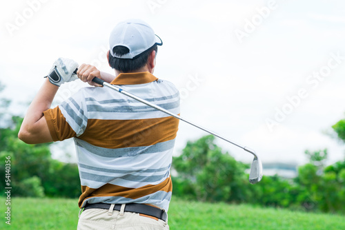 Active golf player