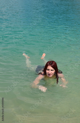 Woman swimming