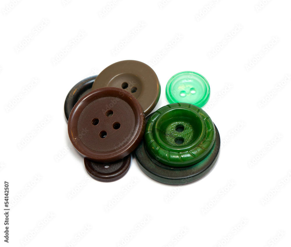buttons of different size and shape