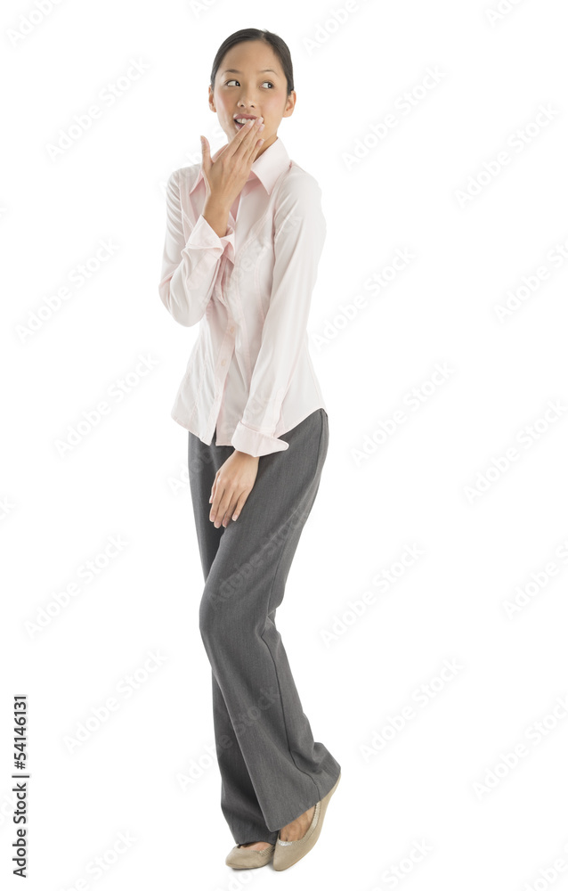 Surprised Mid Adult Businesswoman Looking Sideways Surprised Mid Adult Businesswoman Looking Sideways