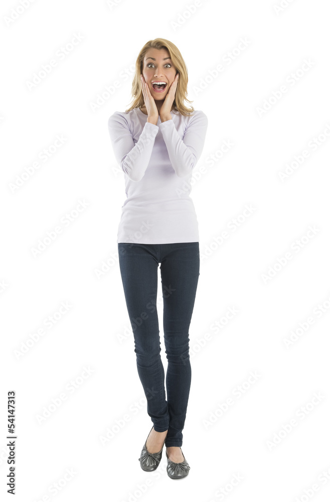 Portrait Of Amazed Young Woman Screaming Portrait Of Amazed Young Woman Screaming