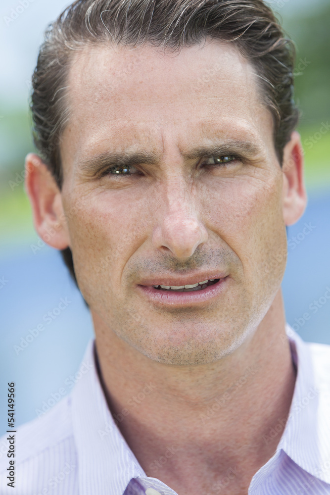 Obraz premium Outdoor Portrait of Handsome Middle Aged Man