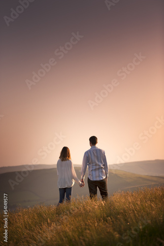 couple watching the sunset