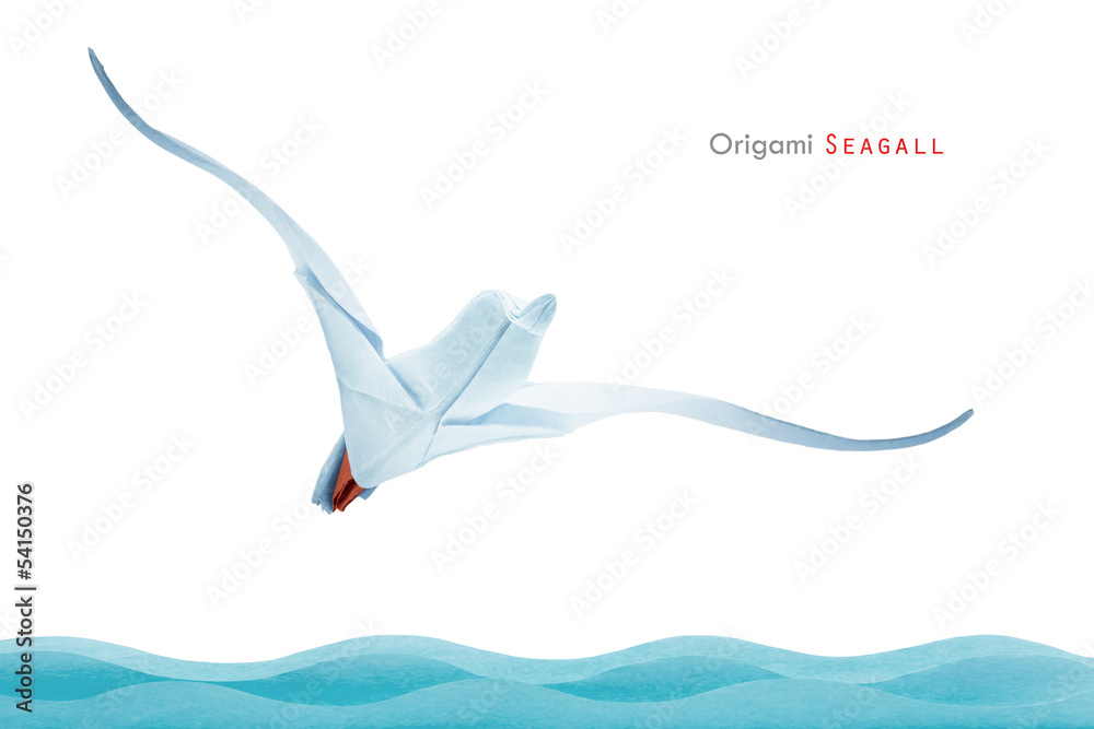 Naklejka premium Origami seagull