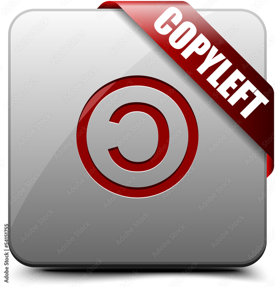 Copyleft button Copyleft button