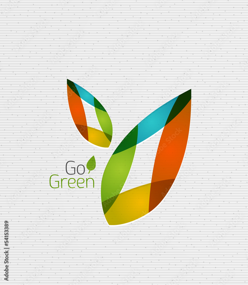 Leaf on paper template