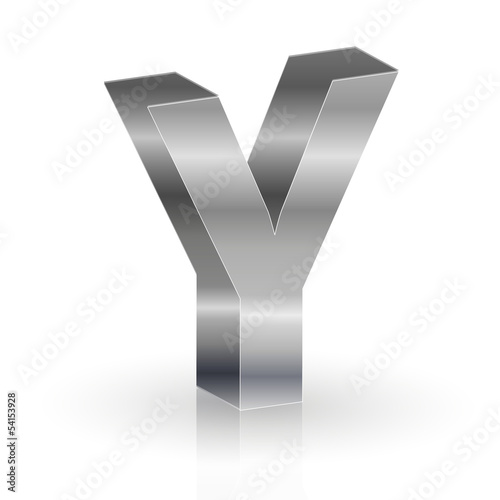 y   アルファベット　銀