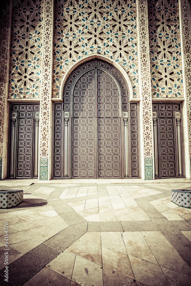 Fototapeta premium The Mosque of Hassan II in Casablanca, Africa