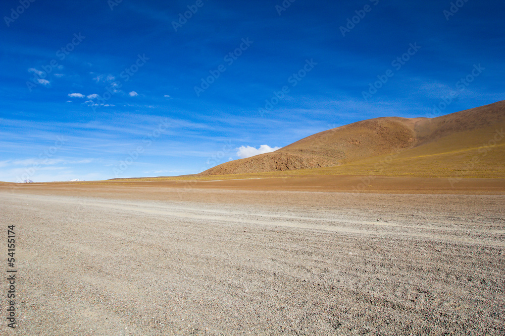 Desert and mountain on Altiplano,Bolivia