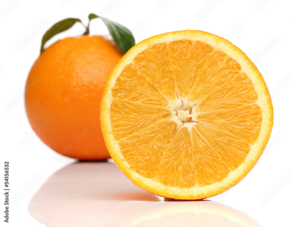 Healthy orange isolated over white background Healthy orange isolated over white background