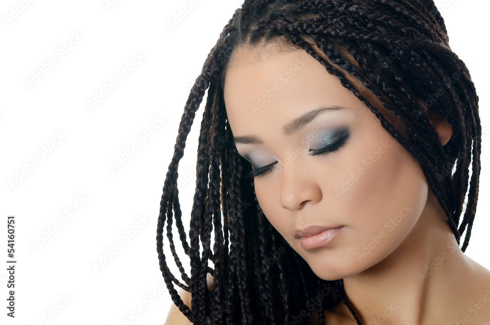 The girl the with a beautiful make-up The girl the with a beautiful make-up