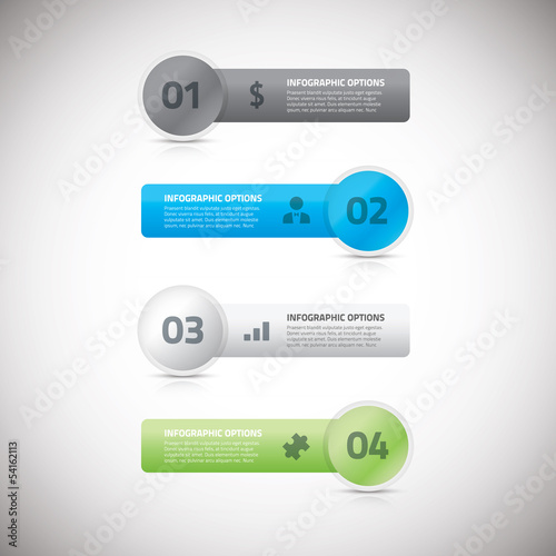Fresh infographic business banners vector eps illustration