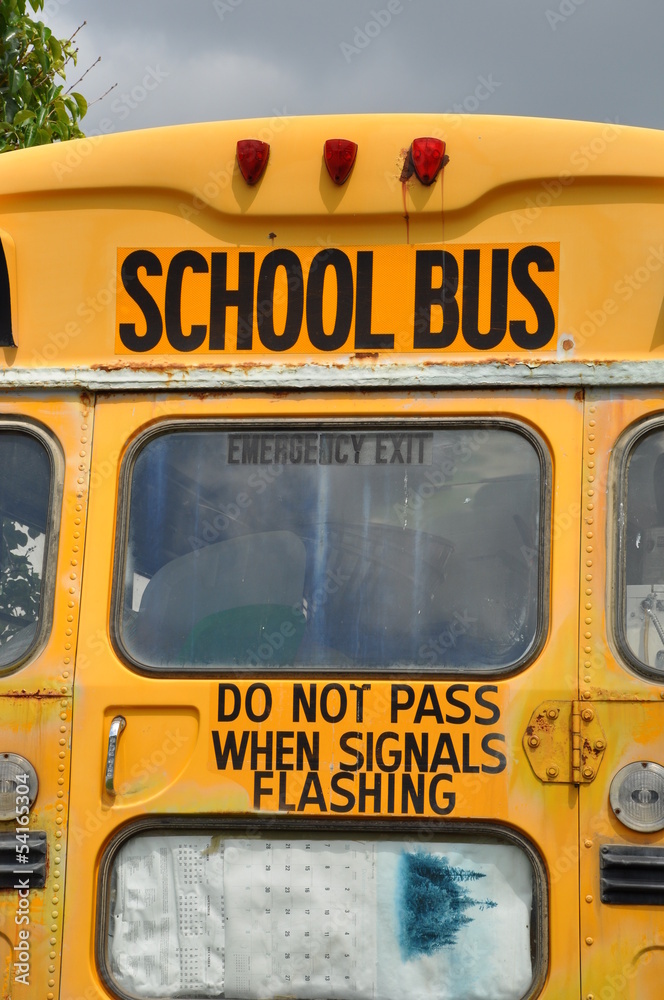 Back of school bus