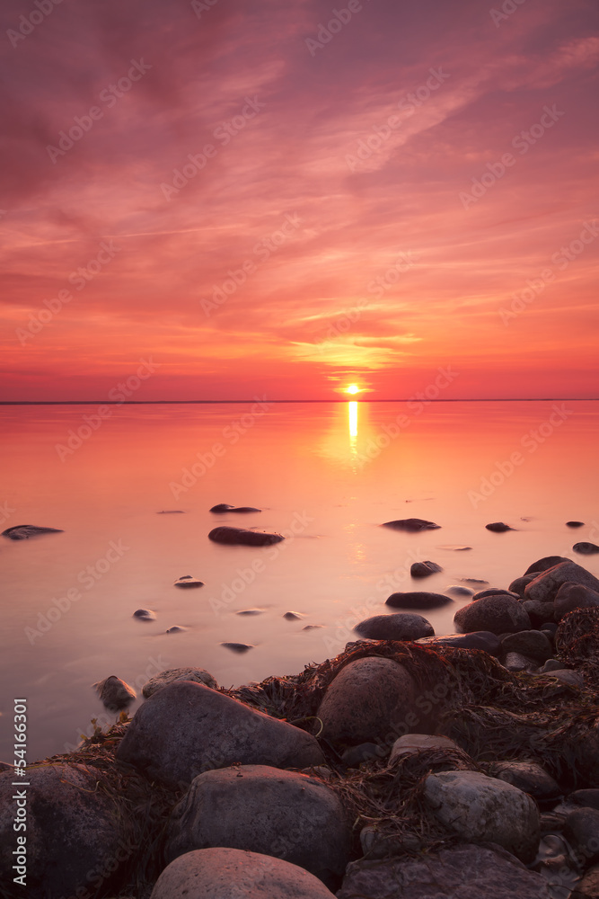 Beautiful baltic sea sunrise