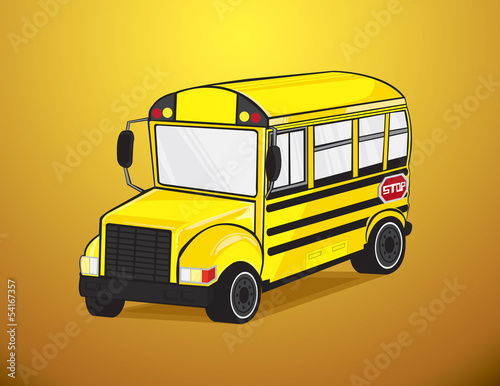 School bus in vector