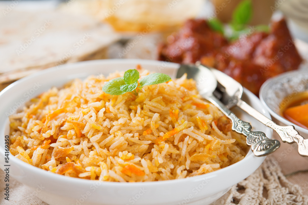 Fresh cooked Indian rice