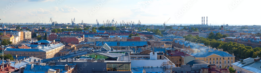 Top view of  Saint Petersburg, Russia